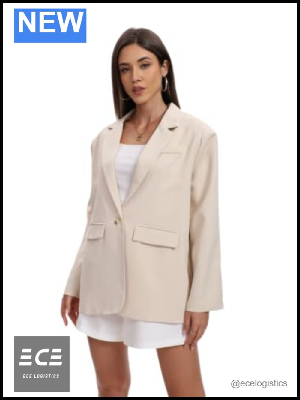 Women's Long Sleeve Notched Lapel Blazer Business Casual Office Suit Jacket